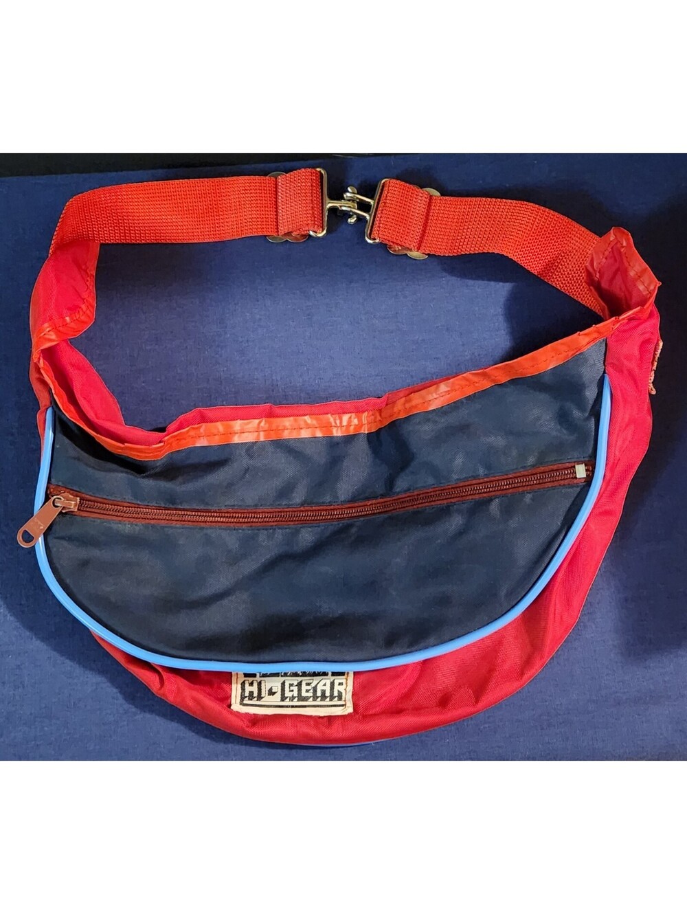 Vintage Hi-Gear Fanny Pack Waist Bag Blue Red Outdoor Gorpcore 90's Streetwear